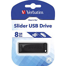 Накопичувач USB Verbatim Store 'n' Go Slider USB Drive 8 GB Black (98695)