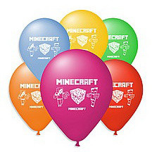Повітряні кулі "Minecraft" 10" (25 см) Пастель Асорті 1 бік В упак:100 шт.