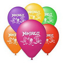 Повітряні кулі "Ninjago "10" (25 см) Пастель Асорті 1 бік В упак:100 шт.
