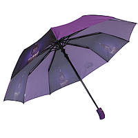 Зонт складной полуавтомат Фиолетовый со свечой
