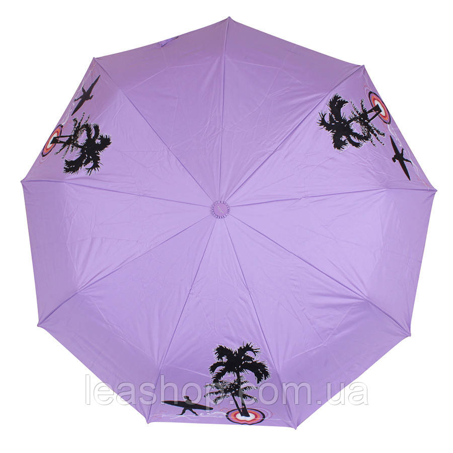 Напівавтомат Зонт складаний Фіолетовий пляж, фото 1