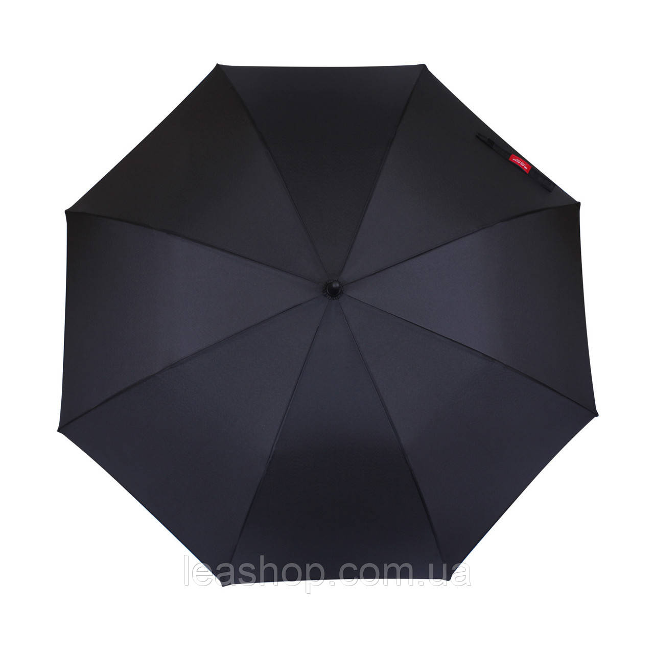 Зонт-трость чорний напівавтомат, фото 1