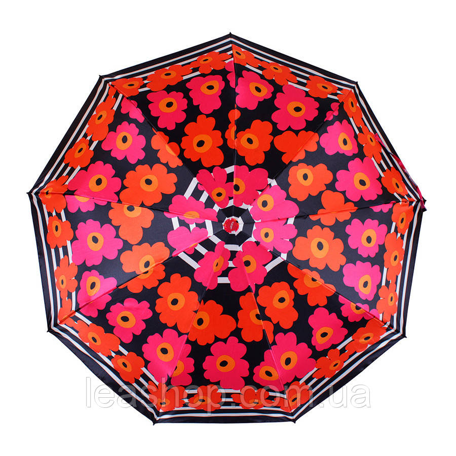Зонт складаний автомат Квіти, фото 1