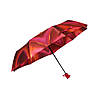 Зонт складаний автомат Бордовий в сіточку, фото 2