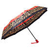 Зонт складаний автомат Червоно-чорний, фото 2