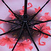 Рожевий зонт складаний автомат, фото 4