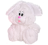 Дитяча м'яка сидяча іграшка Зайчик 35 см. Популярні плюшеві іграшки тварини, фото 3