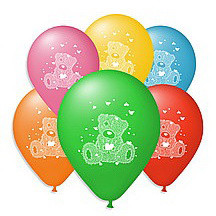 Повітряні кулі "Тедді" 12" (30 см) Пастель Асорті 2 сторони В упак:100 шт.