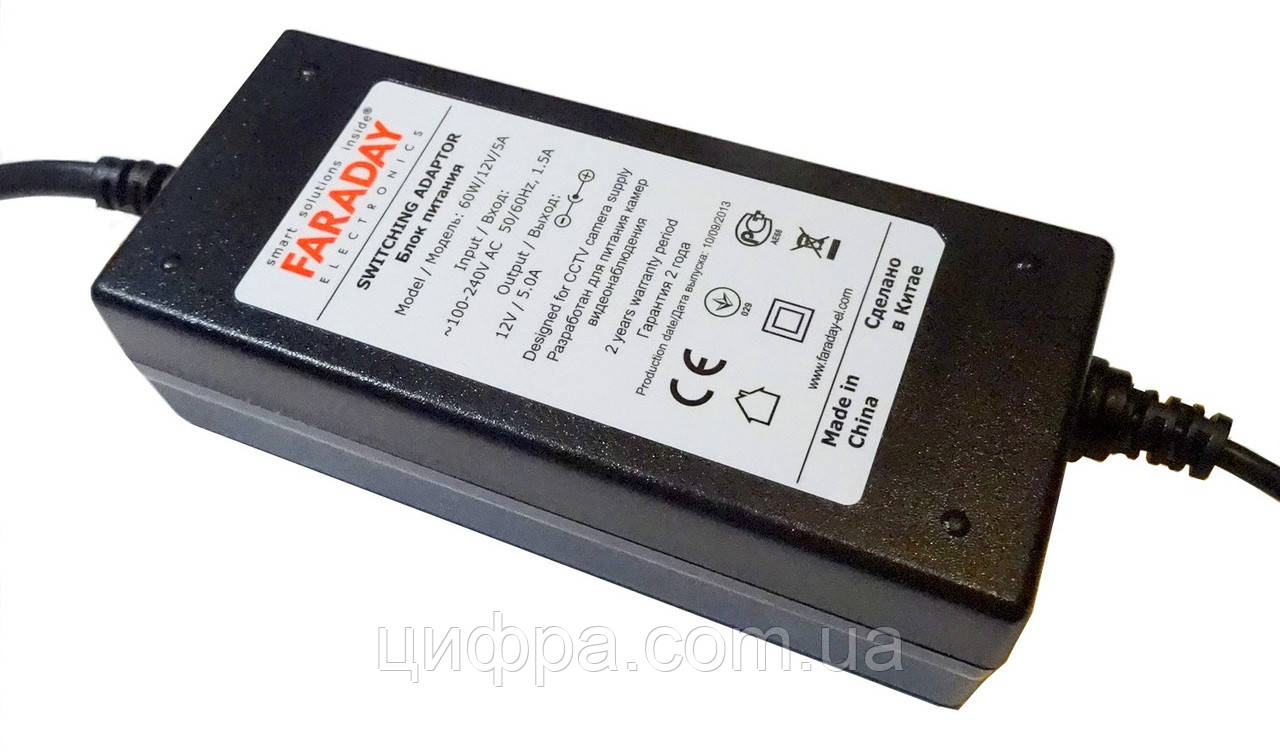 Блок живлення Faraday 60W/12V/5A