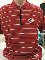 Стильная бордовая мужская футболка, тенниска. Молодежное поло. Турция. Размер - XL 52