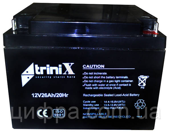 Акумуляторна батарея Trinix 12V 26 Ah, фото 1