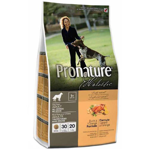 Сухий корм для дорослих собак Pronature Holistic Adult з качкою і апельсинами без злаків 13,6 кг