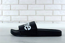 Supreme Slippers Black, чоловічі капці баленсіага. ТОП Репліка ААА класу., фото 2