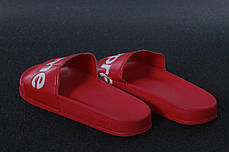 Supreme Slippers Red, чоловічі капці баленсіага. ТОП Репліка ААА класу., фото 2