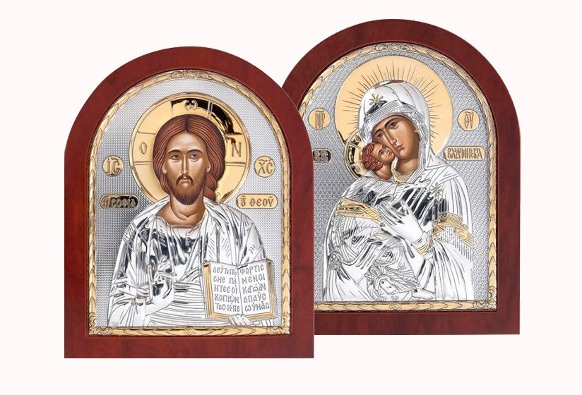 Вінчаста пара-ікон Спасіж і Бородіца ЕК3, фото 1