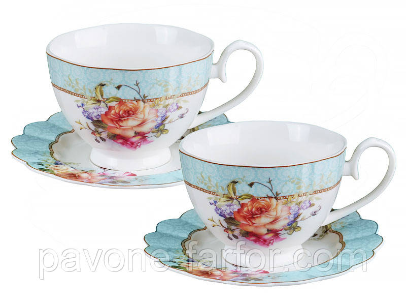 Чайний набір на 2 персони "Квітковий сад", порцеляна 165-316, фото 1