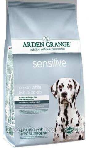 Arden Grange (Арден Грендж ) Adult Sensitive для собак з чутливим травленням,шлунком біла риба з картоплею, 12 кг
