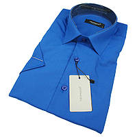 Приталені чоловіча сорочка Negredo 30272 Slim в яскравому синьому кольорі