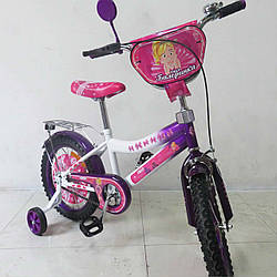 Дитячий двоколісний велосипед TILLY 16" 16Т-21629 для дітей 4-6 років, фіолетово-білий