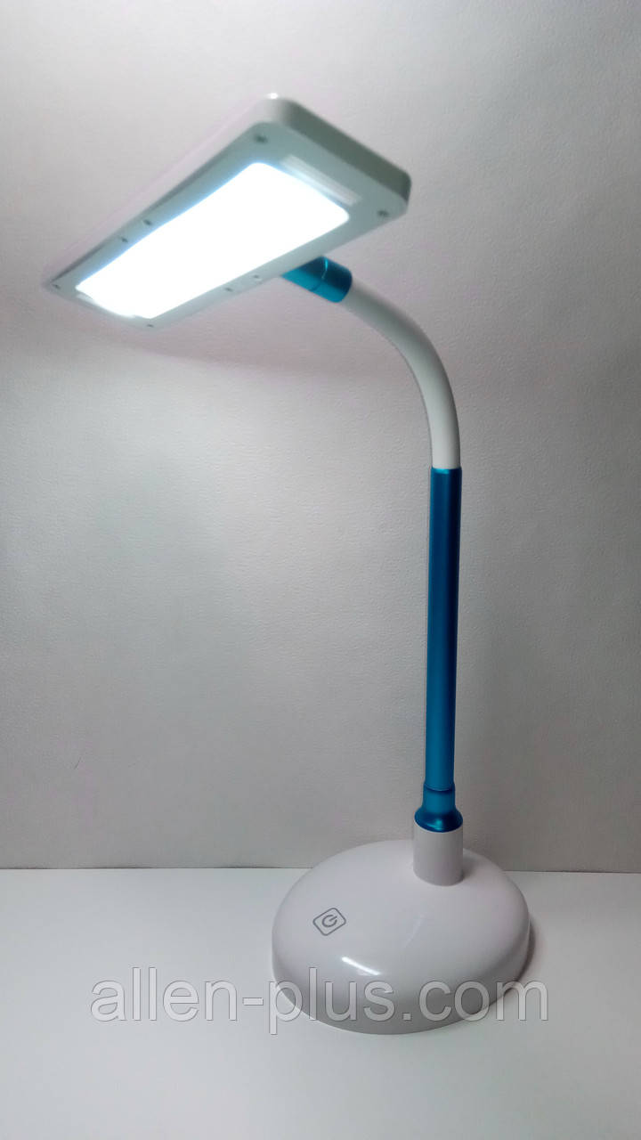 Настільна лампа JEDEL LD-904 white-blue (USB+акумулятор, ЗУ micro USB, сенсор, 3 режиму