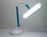 Настільна лампа JEDEL LD-904 white-blue (USB + акумулятор, ЗП micro USB, сенсор, 3 режими, фото 5