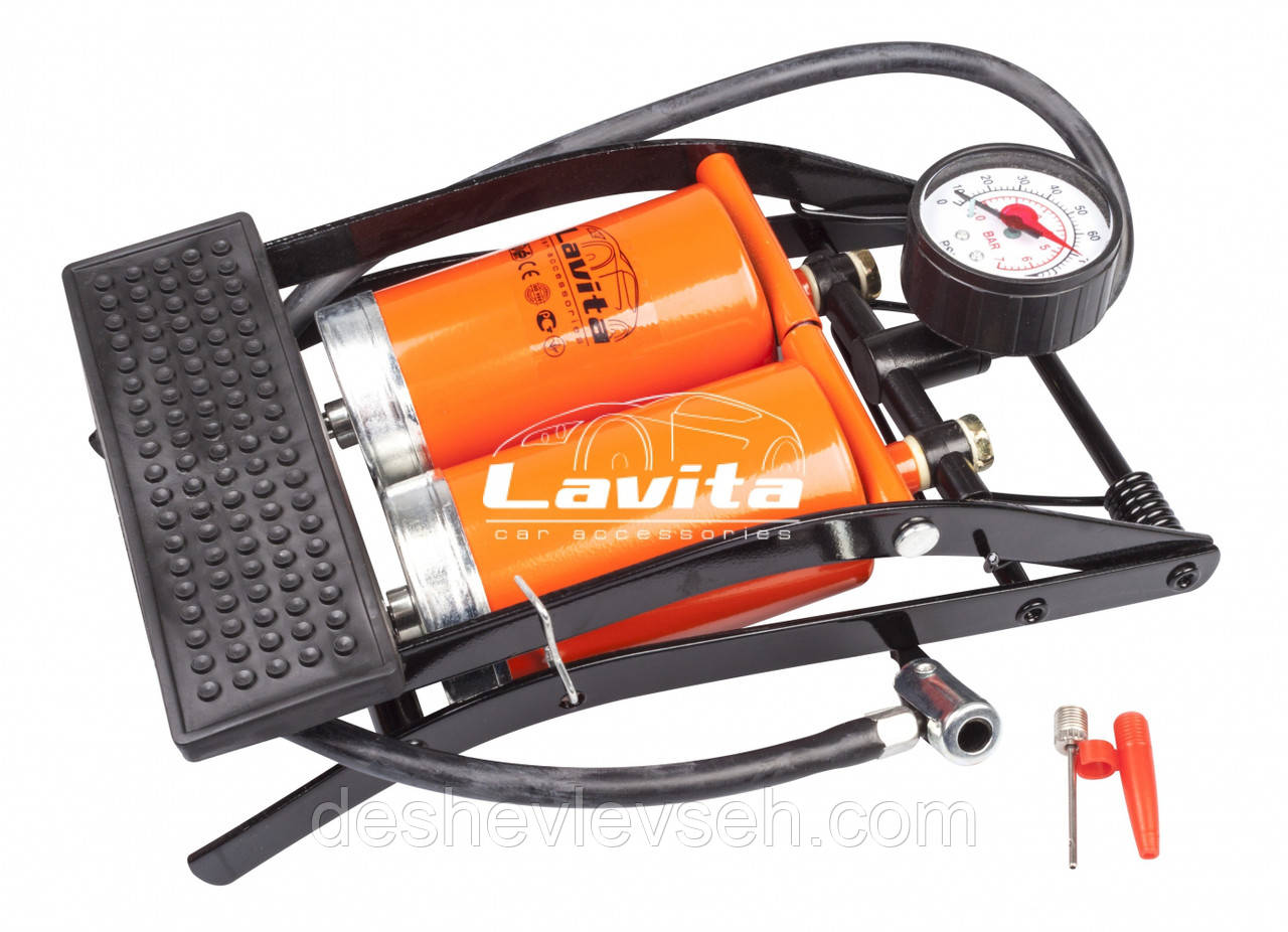 Насос ножний LAVITA 2 порш 2х55Х100, 7АТМ (LA 190222), (LAVITA)