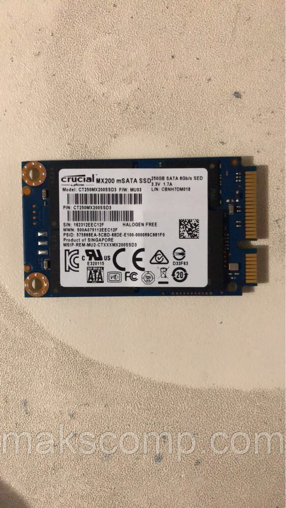 SSD Crucial MX200 250GB msata MLC (CT250MX200SSD3)