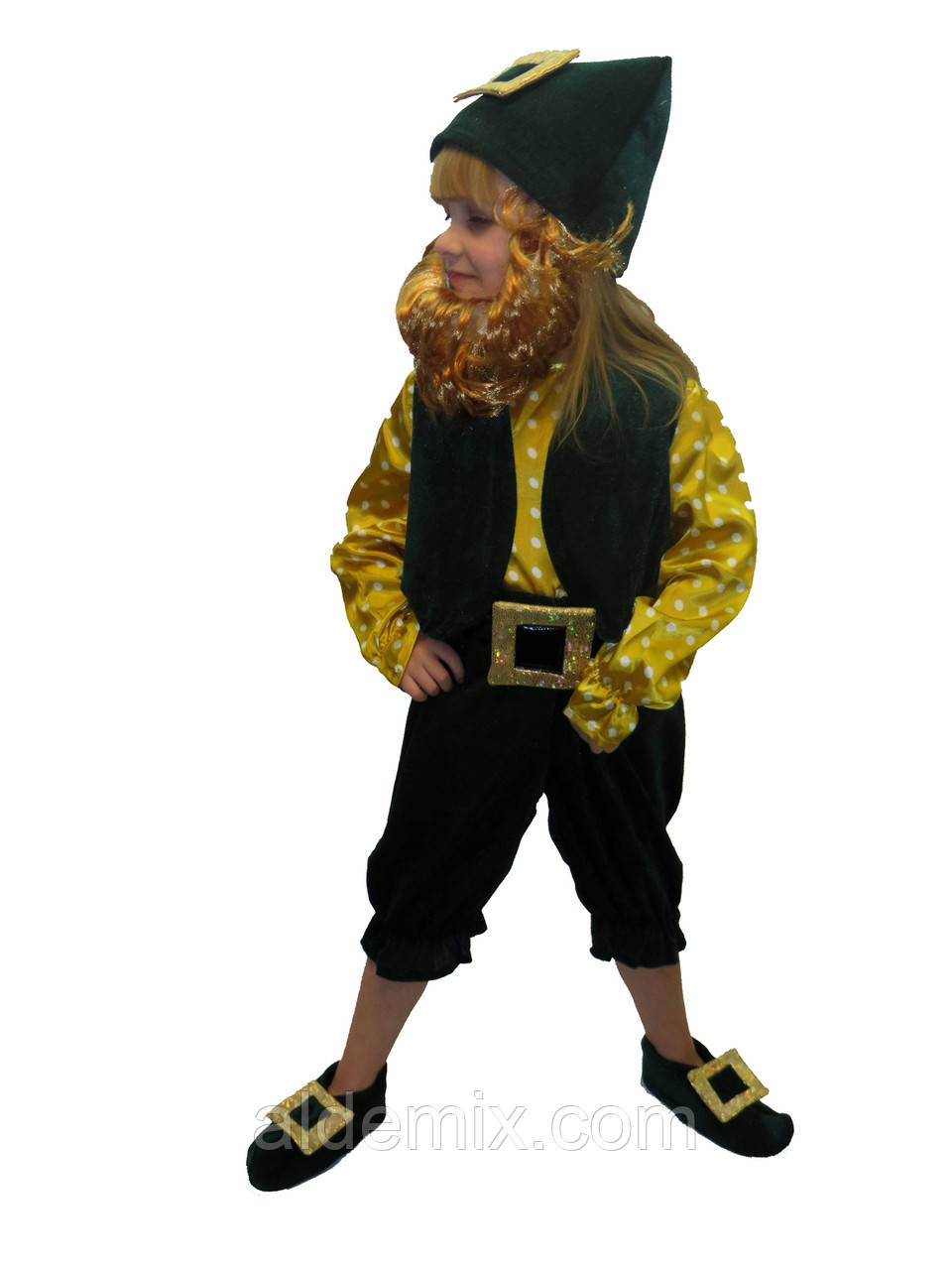 "Гном зеленый" детский карнавальный костюм для мальчика - фото 3 - id-p56265676