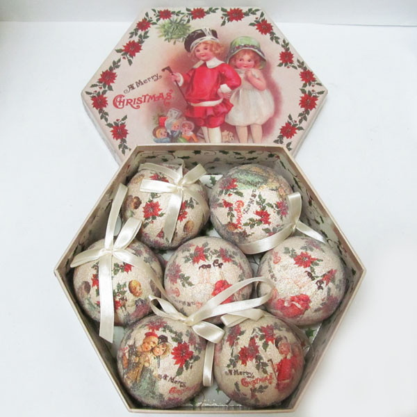 Набор матовых шаров в подарочной упаковке "Дети" 7 шт.
