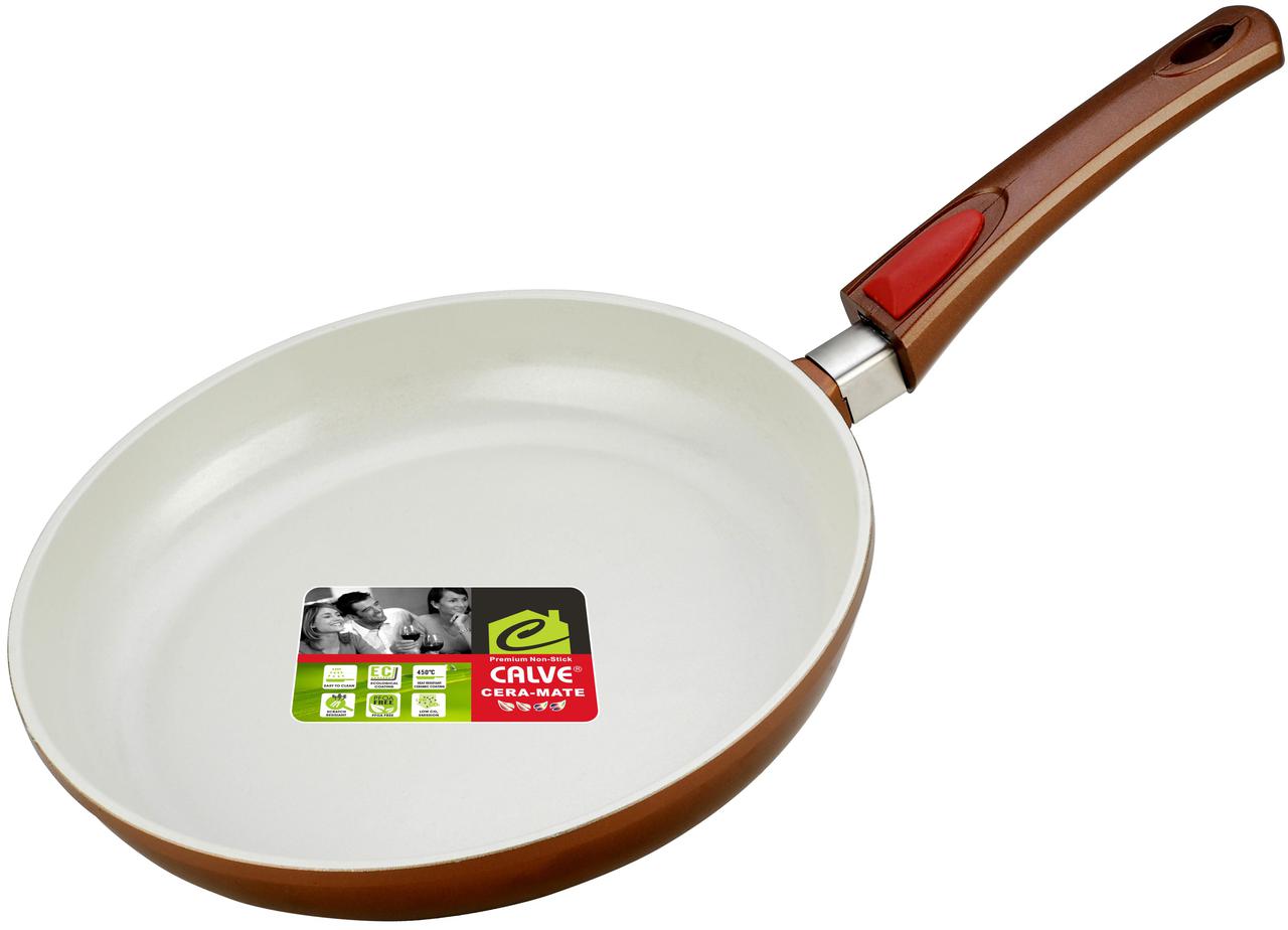 Сковорода антипригарна Calve 28 см CL-1927 алюмінієва зі знімною ручкою для всіх плит