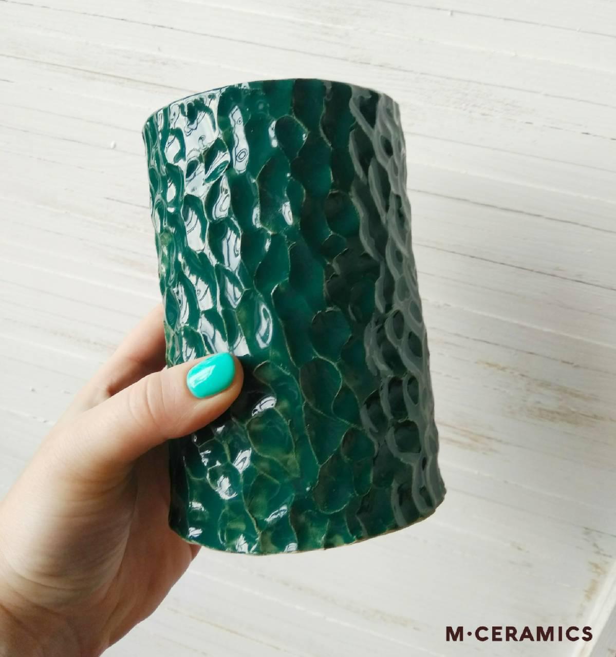 Керамічна ваза ручної роботи "Фактурна"