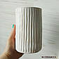 Керамічна ваза ручної роботи M. CERAMICS біла в смужку "ПОЛОСАТИК", фото 2