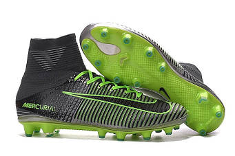 Дитячі футбольні бутси Nike Mercurial Superfly V AG-Pro Pure Platinum/Black/Green Ghost