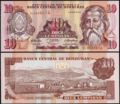 Гондурас / Honduras 10 lempiras 2012 Pick 99 UNC