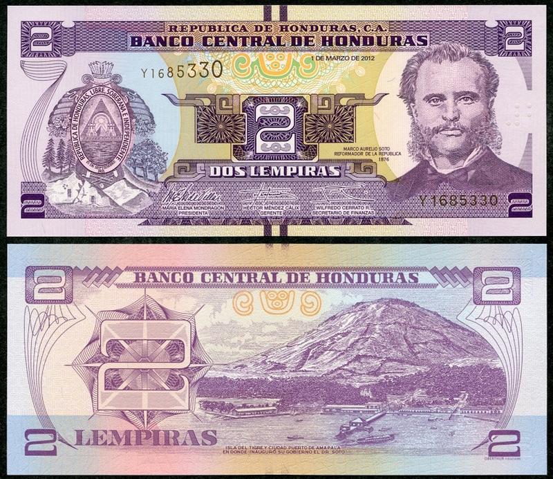 Honduras / Гондурас - 2 Lempiras 2012 UNC