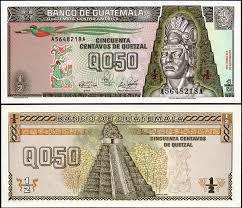 Guatemala Гватемала - 1/2 Quetzal 1989 UNC