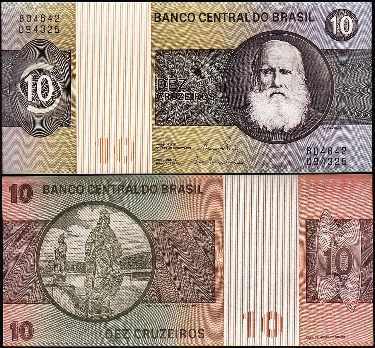 Бразилія/Brazil 10 Cruzeiros (1979) Pick 193c UNC