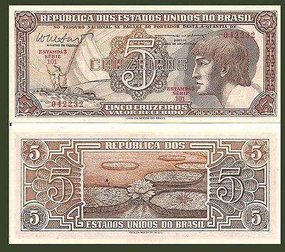 Бразилія/Brazil 5 Cruzeiros (1961-62) Pick166a UNC