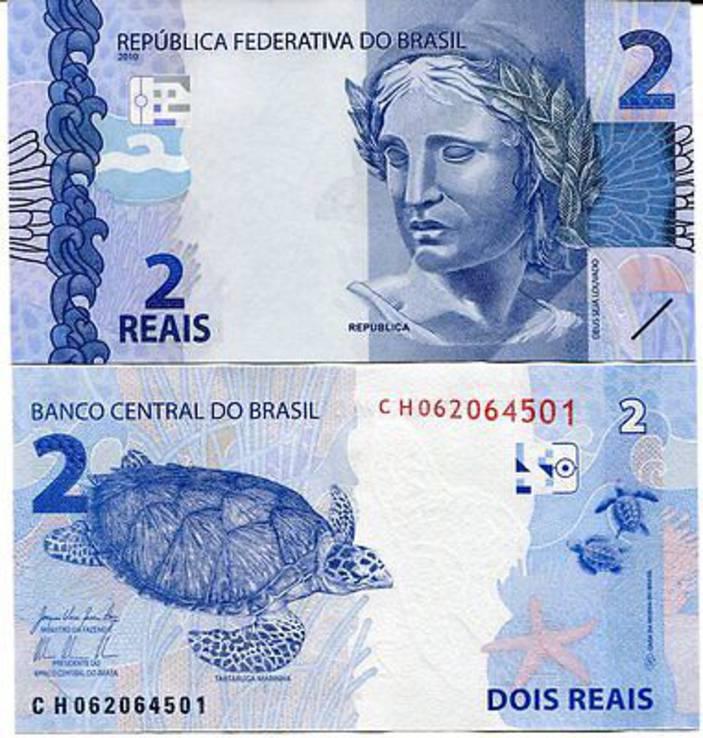 Бразилия/Brazil 2 Reais 2010 UNC