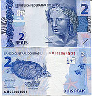 Бразилия/Brazil 2 Reais 2010 UNC