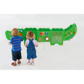 Ігровий центр бизиборд Viga Toys Крокодил, фото 2