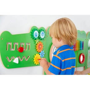 Ігровий центр бизиборд Viga Toys Крокодил, фото 2