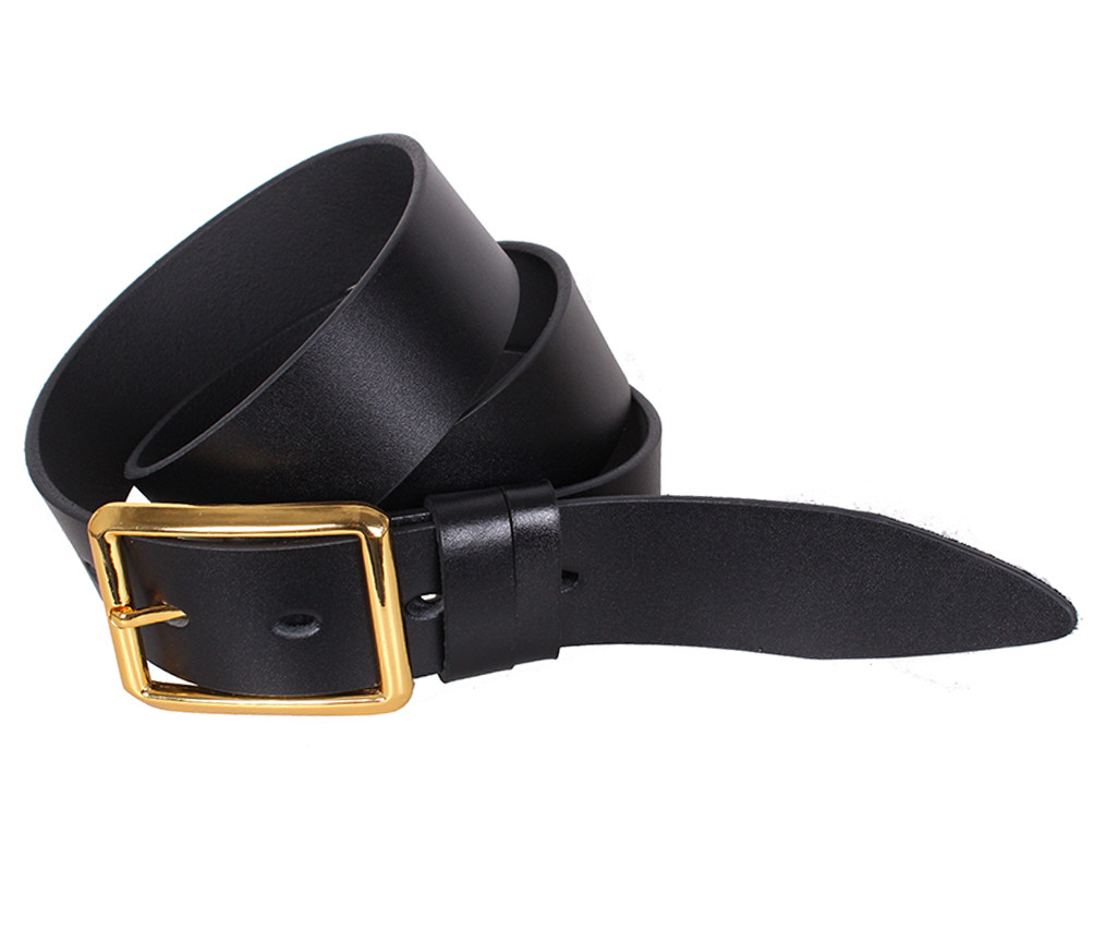 Чоловічий ремінь з натуральної шкіри під джинси LL36-193 Чорний, фото 1