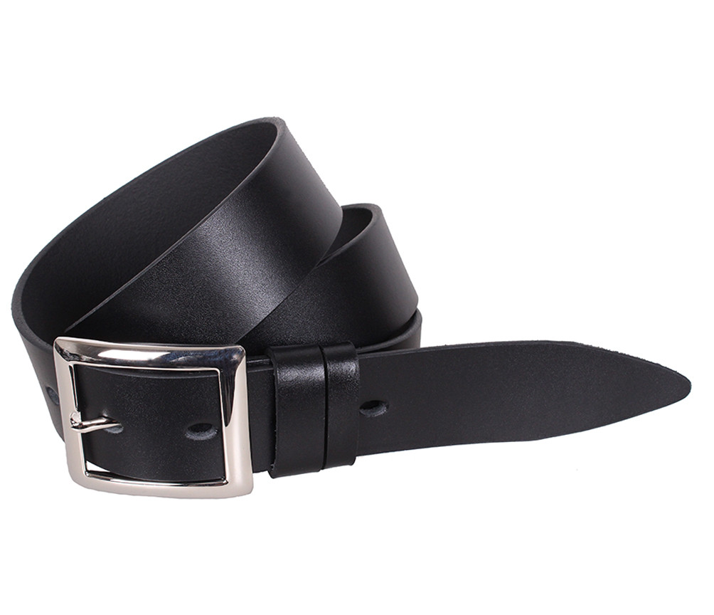 Чоловічий ремінь з натуральної шкіри під джинси LL42-193 Чорний, фото 1