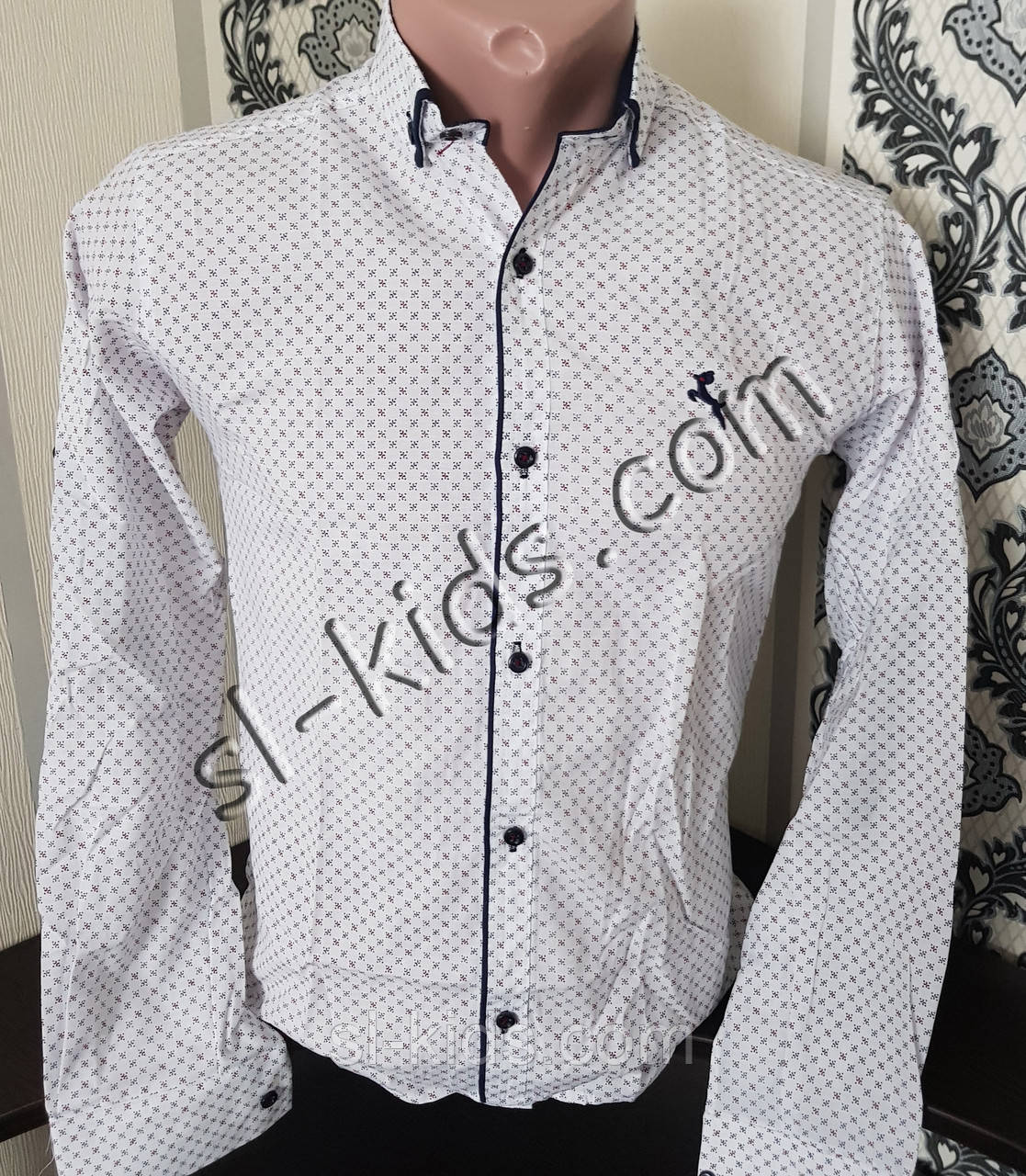 Стильна сорочка для хлопчика 11-15 років (розн) (біла 02) (пр. Туреччина)