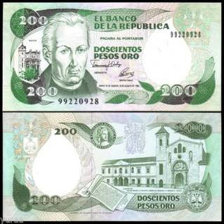 Колумбія / Colombia 200 pesos 1992 Pick 429A UNC