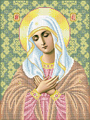 Схема для вышивки бисером икона "Богородица Умиление"