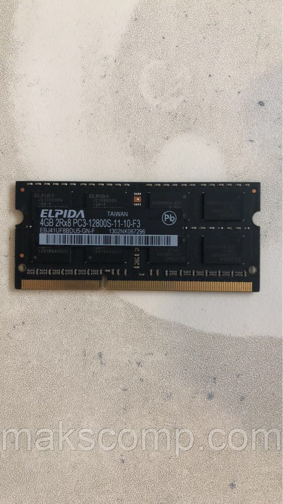 Пам'ять ELPIDA 4Gb So-DIMM PC3-12800S DDR3-1600 1.5v EBJ41UF8BDU5
