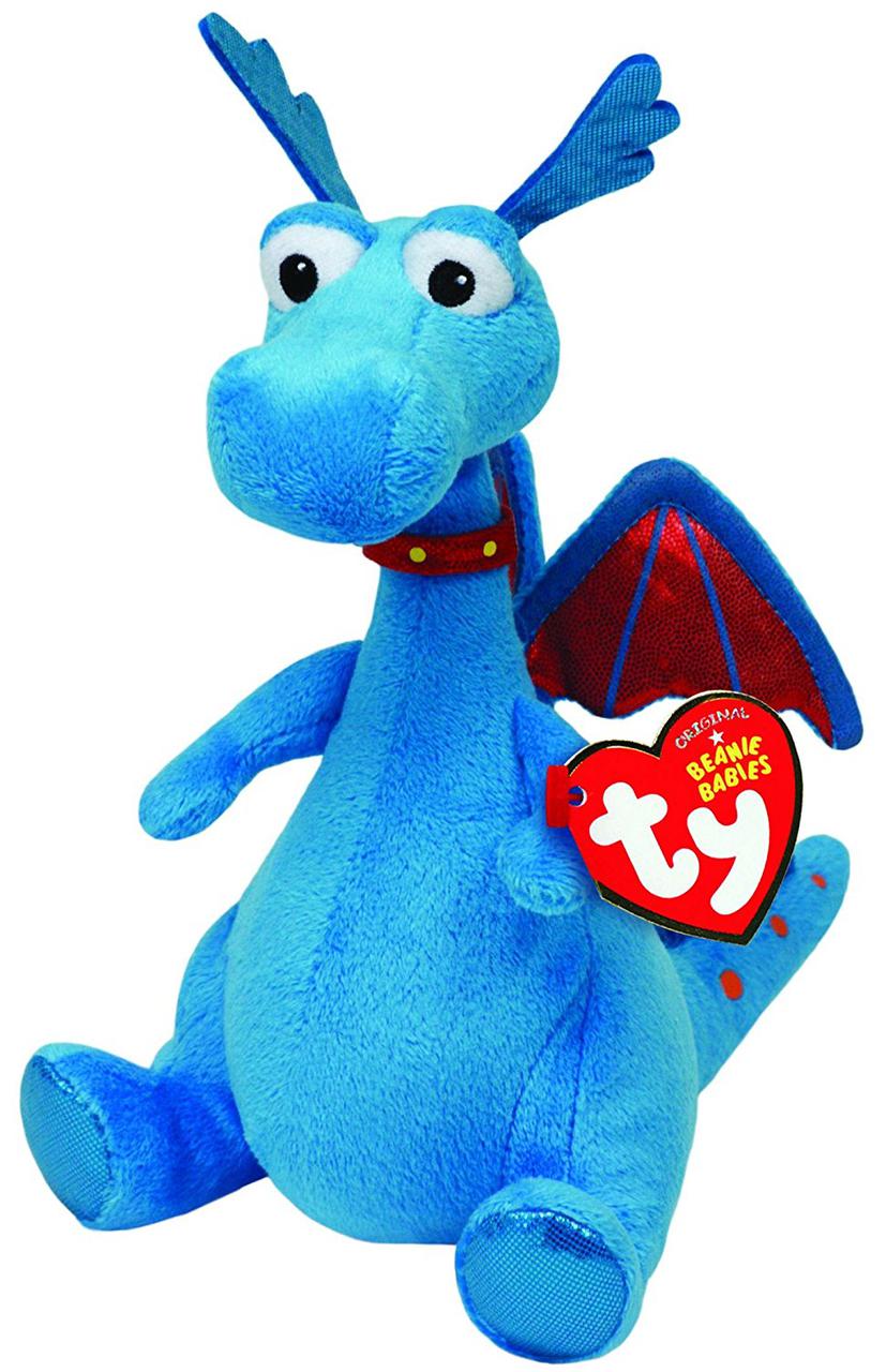 М'яка іграшка Дракон Стаффі 17 см Ty Beanie Babies Ty Disney Doc McStuffins Stuffy — Dragon