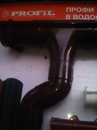 Profil — лійка жолоба 130 мм водостійка система, Коричневий, Білий., фото 2